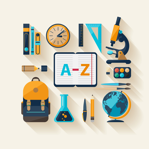 Modern education icons vector material 02