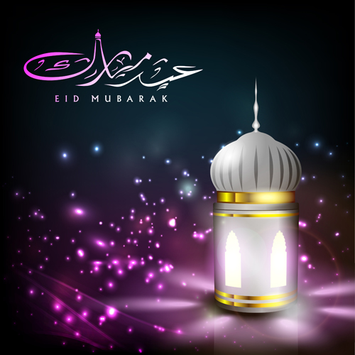 Mosque landscapes design vector set 04