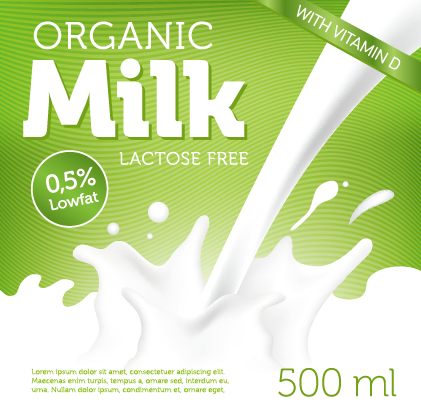 poster organic milk advertising 