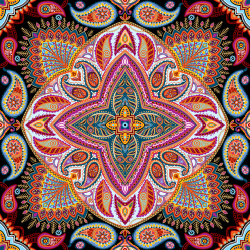 pattern seamless vector material 04 Ornate paisley pattern seamless vector material 04
