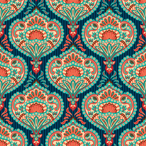 pattern seamless vector material 05 Ornate paisley pattern seamless vector material 05
