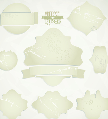 Set of Paper text bubbles design vector 04
