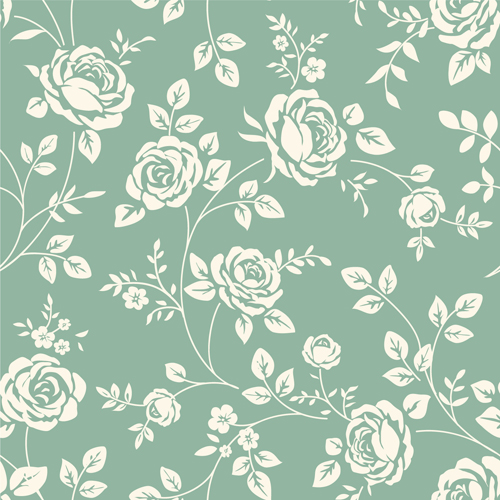 s seamless patterns design vector 03 Retro roses seamless patterns design vector 03