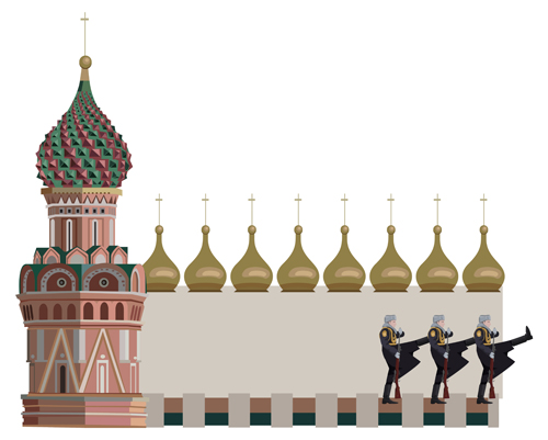 Russian style creative design vector 05