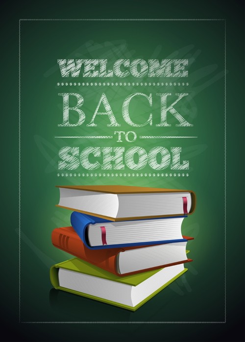 Education elements creative vector background set 02