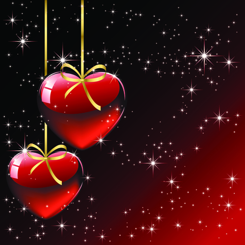 Set of luxurious Valentine Cards Vector 03