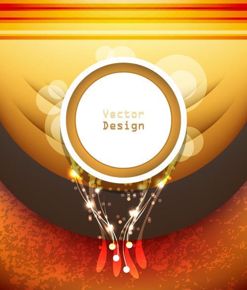 Set of ornate waves vector background 11