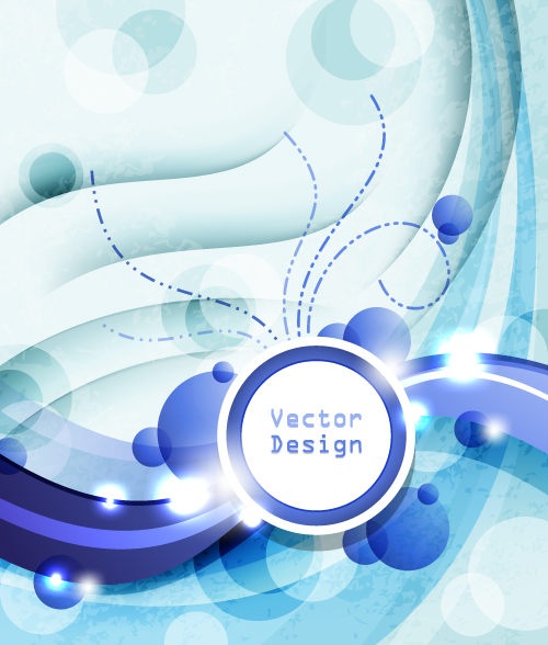 Set of ornate waves vector background 14