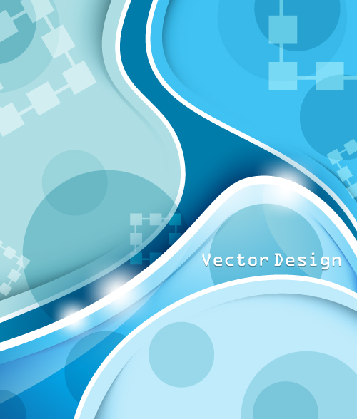 Set of ornate waves vector background 15