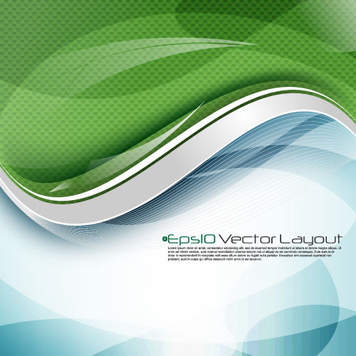 Set of ornate waves vector background 24