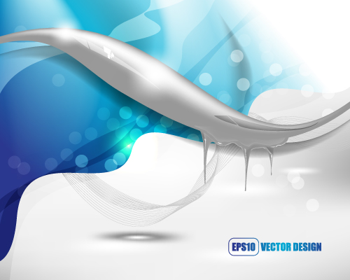 Set of ornate waves vector background 25