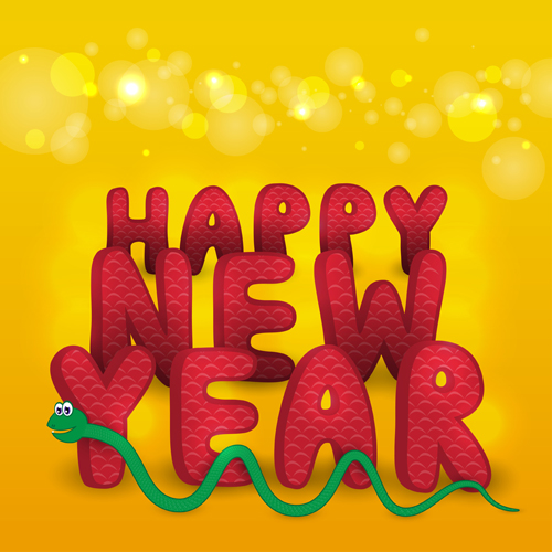 Creative Snake 2013 design elements vector 01