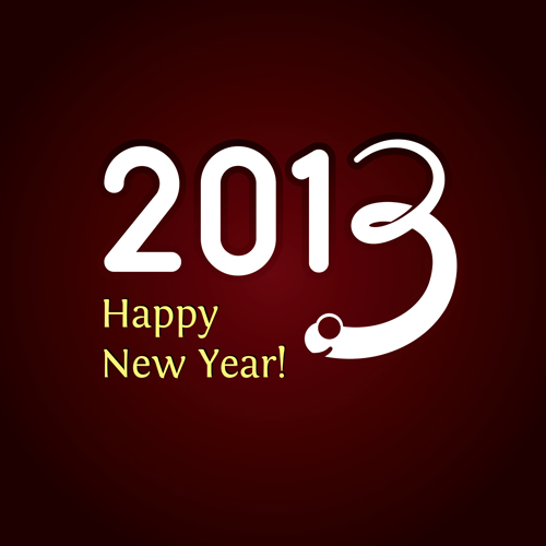 Creative Snake 2013 design elements vector 02