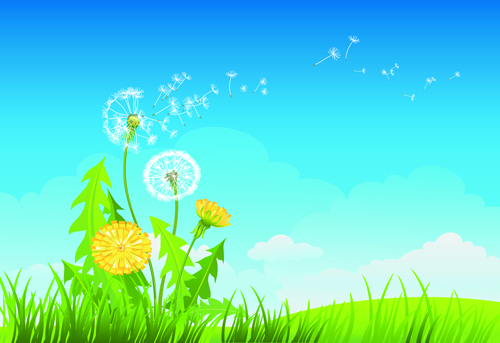 Summer blue sky backgrounds vector 04