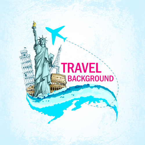 he world creative vector material 01 Travel around the world creative vector material 01