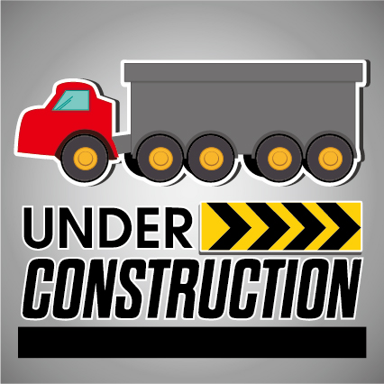 Under construction sticker vector graphic 02