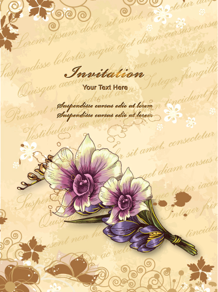 Vintage Spring floral background 11