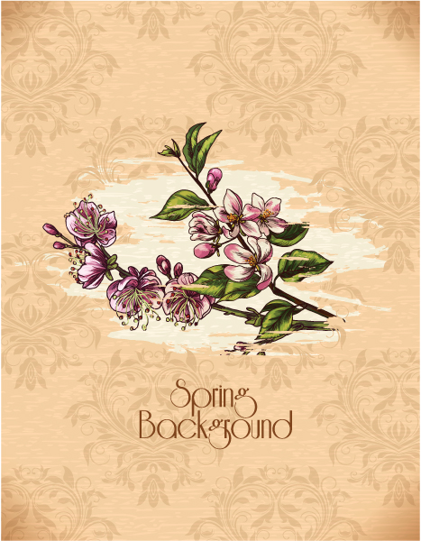 vintage spring floral background floral 