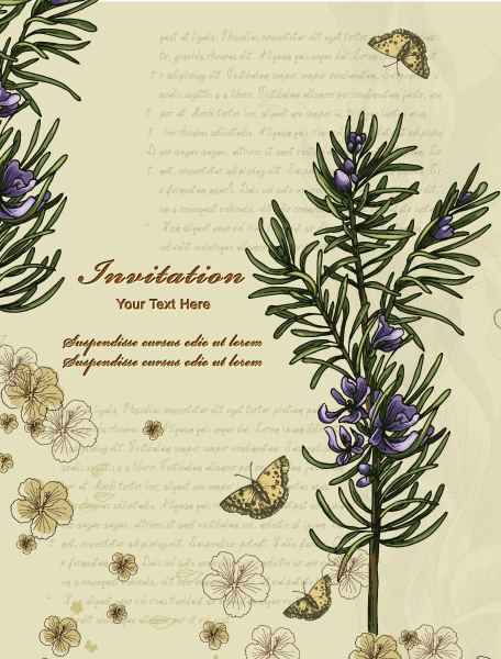 Vintage Spring floral background 15