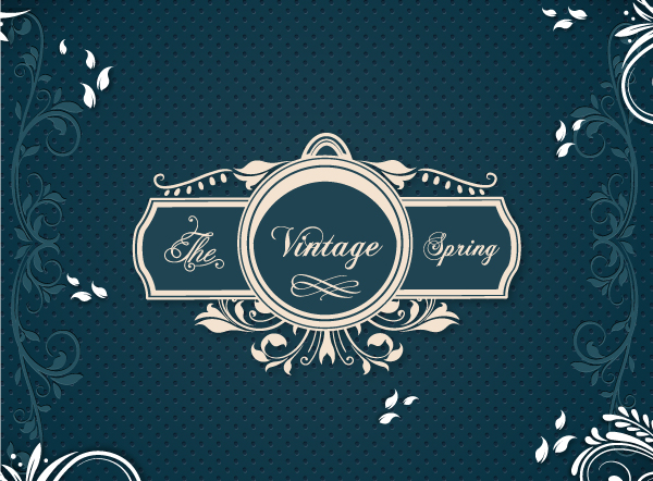 Vintage Spring floral background 21