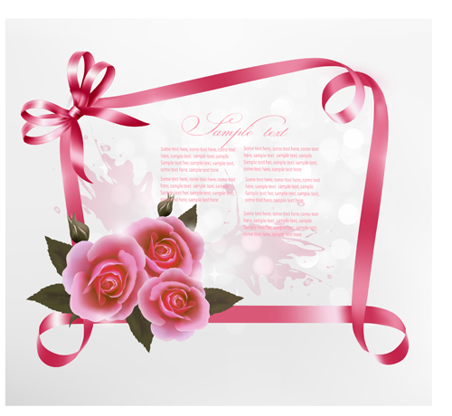 ribbon flower cards card beautiful 