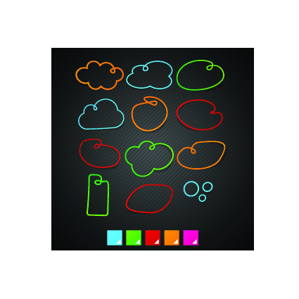 Colored blank notice frames for speech vector 02