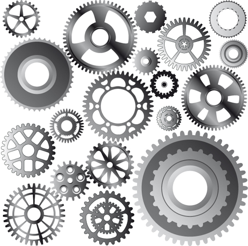 Different Gears mix vector set 04