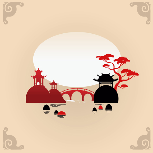 Japan Object design vector 01