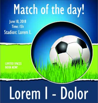 Soccer poster design vector set 02