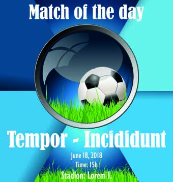 Soccer poster design vector set 05