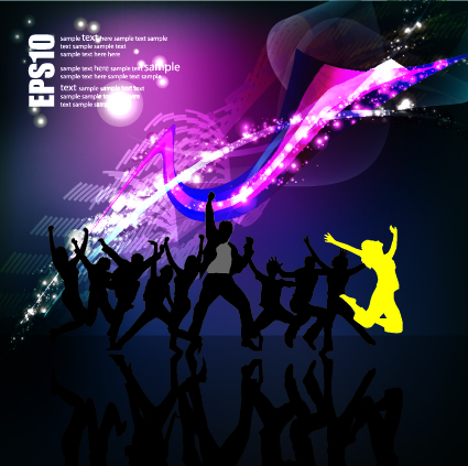 Sparkling stylish party backgrounds vector 03