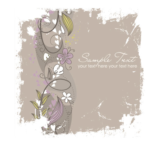 Light color line Flower background vector 05