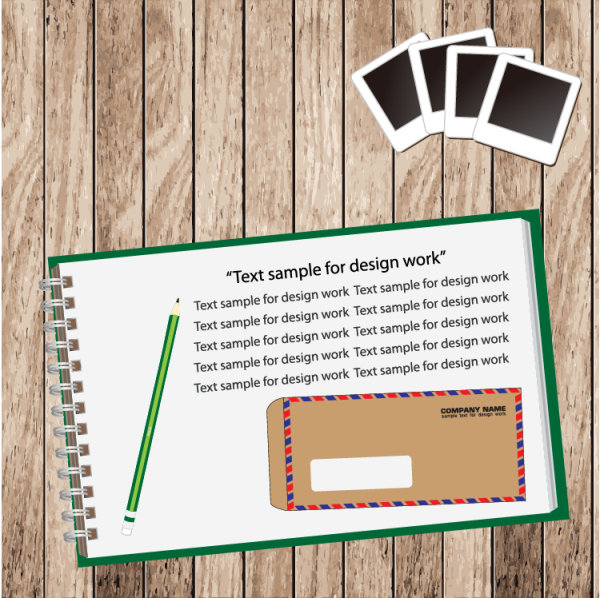 Set of Notepad design elements vector 01