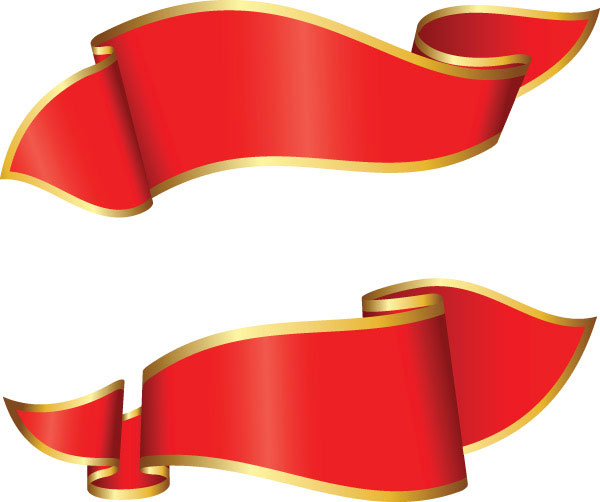 Set of luxurious Ribbon vector 01