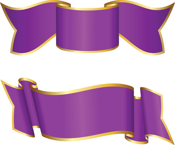 Set of luxurious Ribbon vector 02