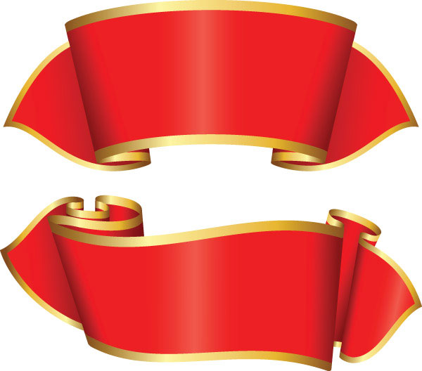 Set of luxurious Ribbon vector 05