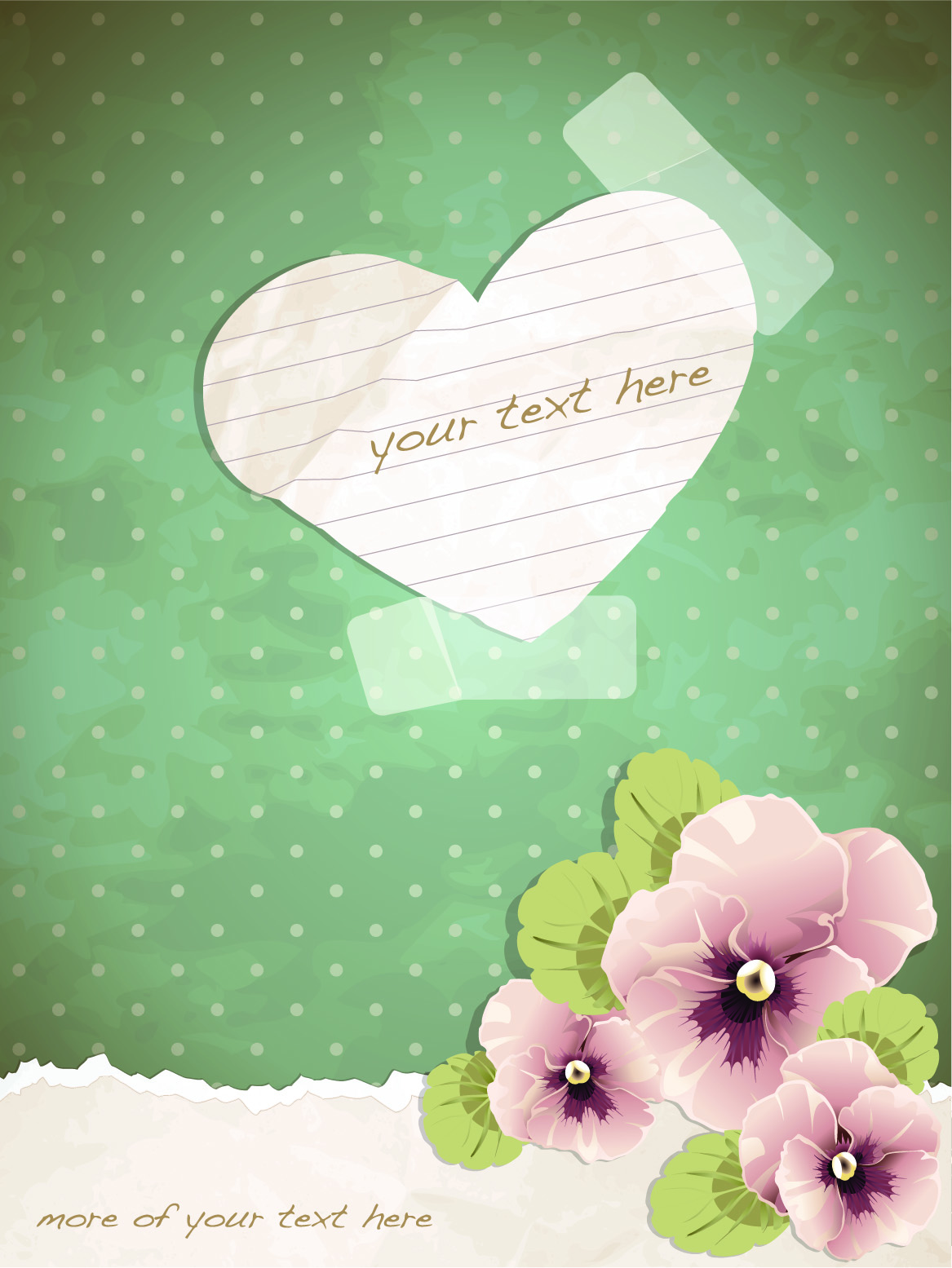 free Exquisite romantic cards vector 01