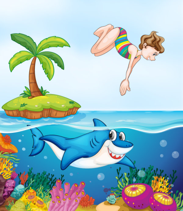 Cute Animals and children cartoon theme vector backgrounds 04