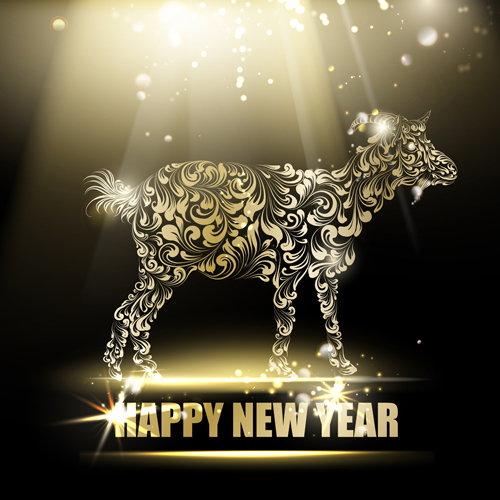 new year goat Creative background background 2015 