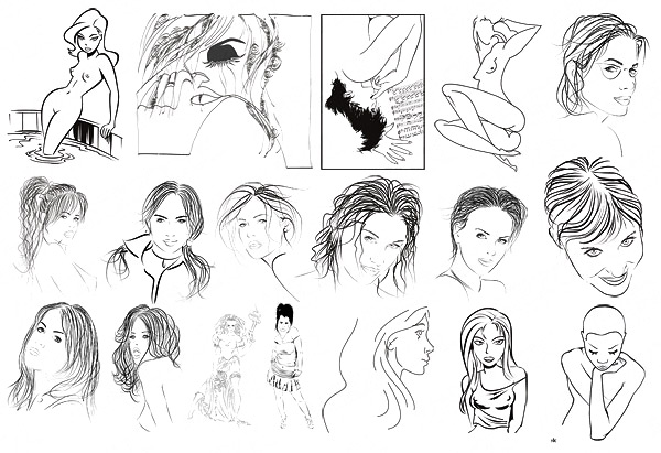 Sketch style character Vector