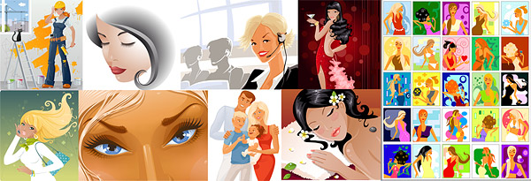 Elements of fashion women 03 Vector