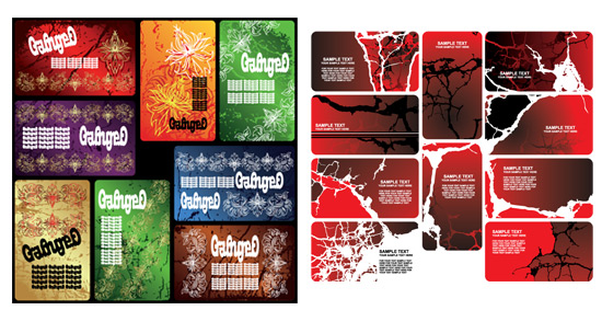 Cool business card template design elements