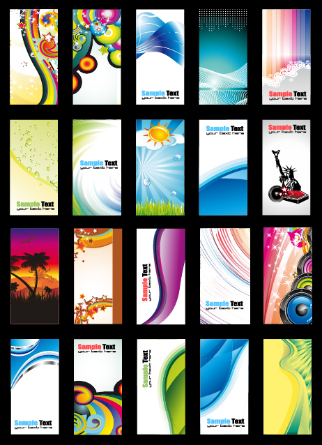 Trend of card template 01 vector
