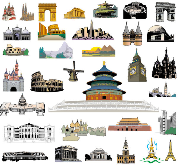 World Architecture vector