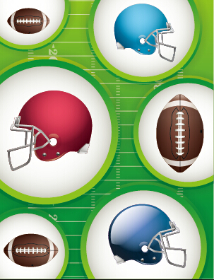 American football design vector material