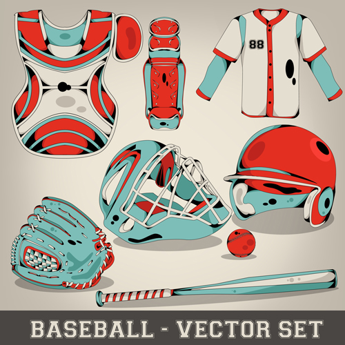 Basketball elements design vector set