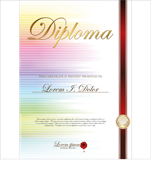 Best Certificate template design vector 02