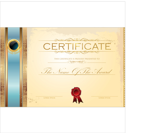 Best Certificate template design vector 05