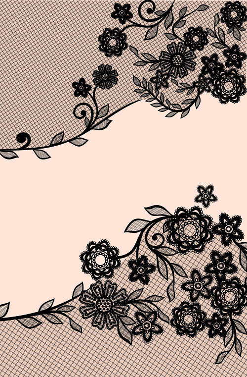 k lace floral creative background 01 Black lace floral creative background 01