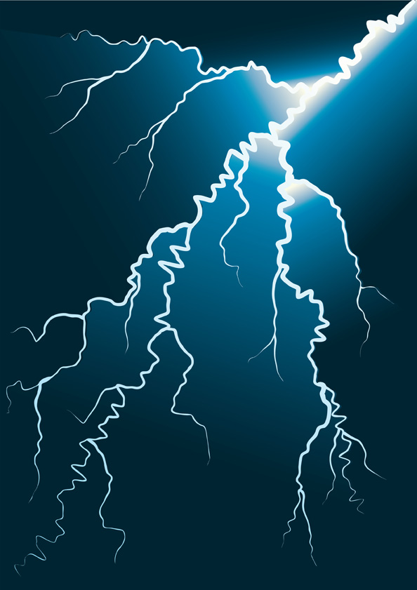 lightning bright background vector 